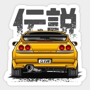 Monster Skyline GTR R33 (Royal Gold) Sticker